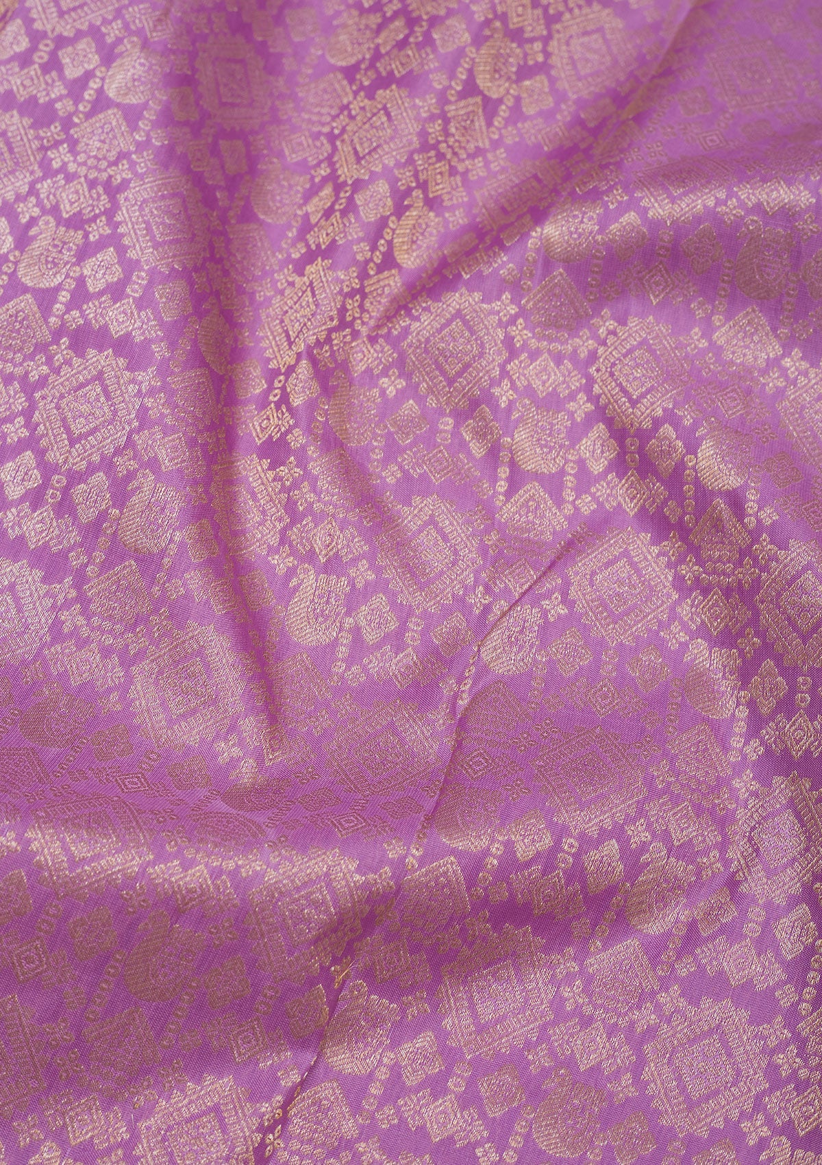 Lavender Zariwork Pure Silk Saree-Koskii