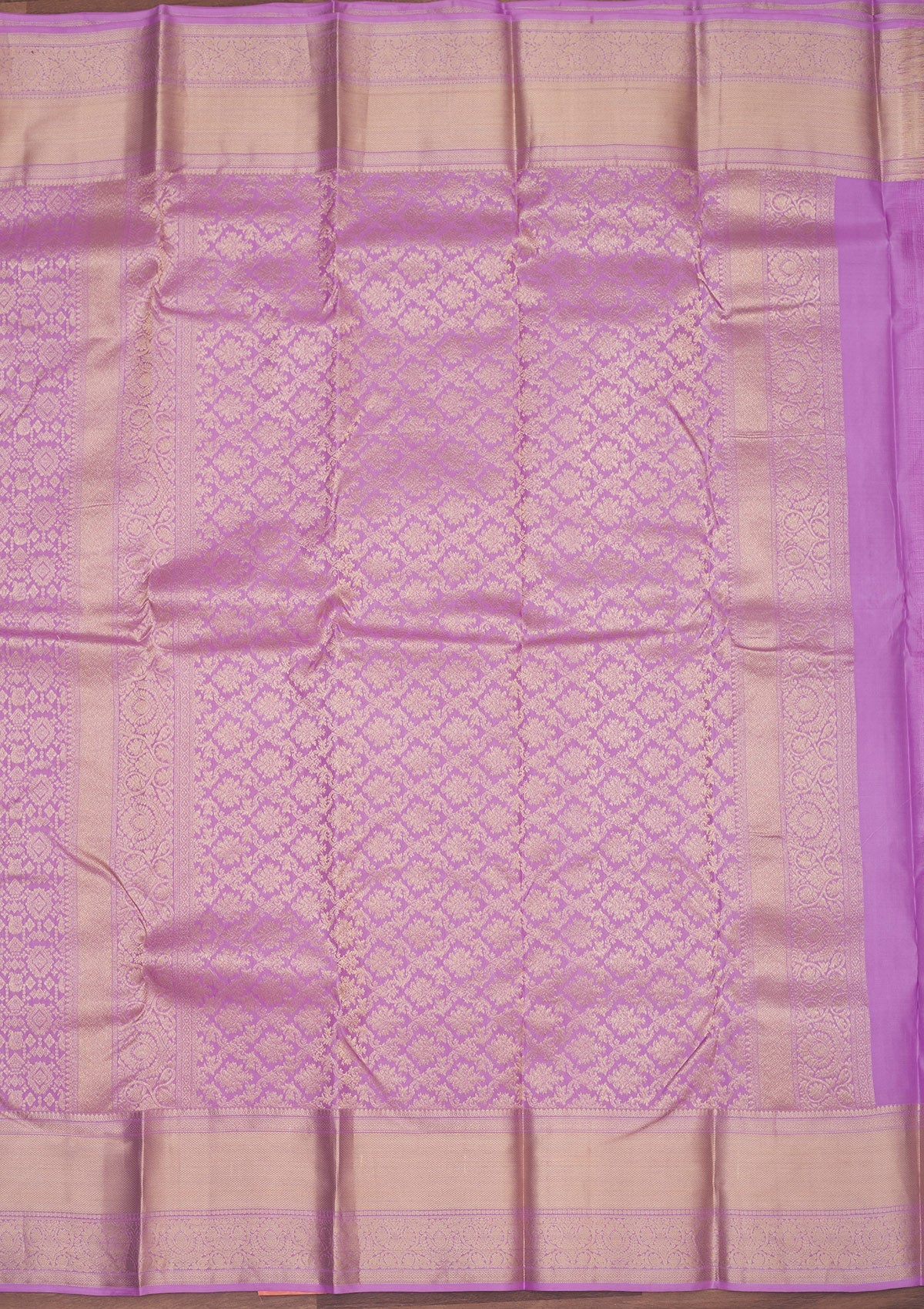 Lavender Zariwork Pure Silk Saree-Koskii