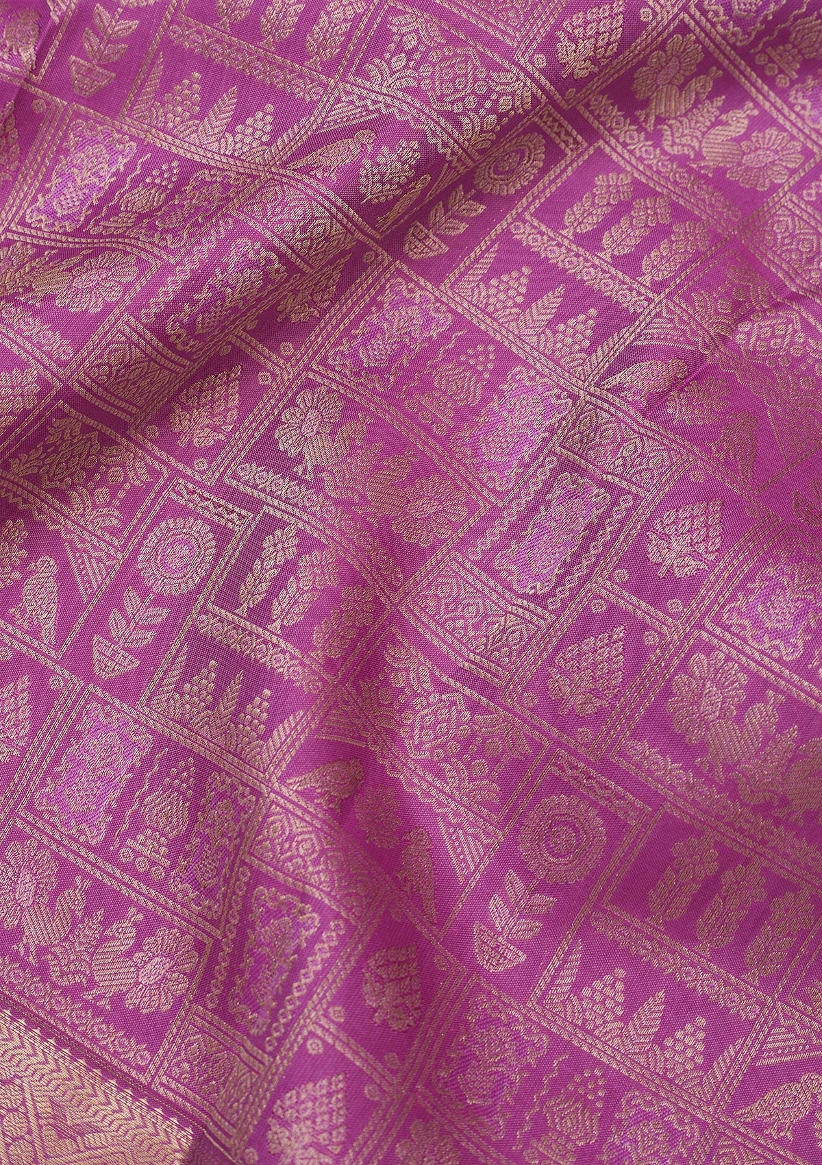 Lavender Zariwork Pure Silk Saree-Koskii