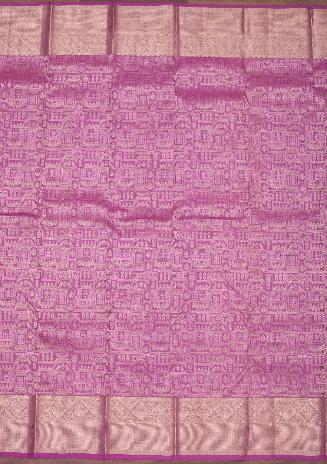 Lavender Zariwork Pure Silk Saree-Koskii