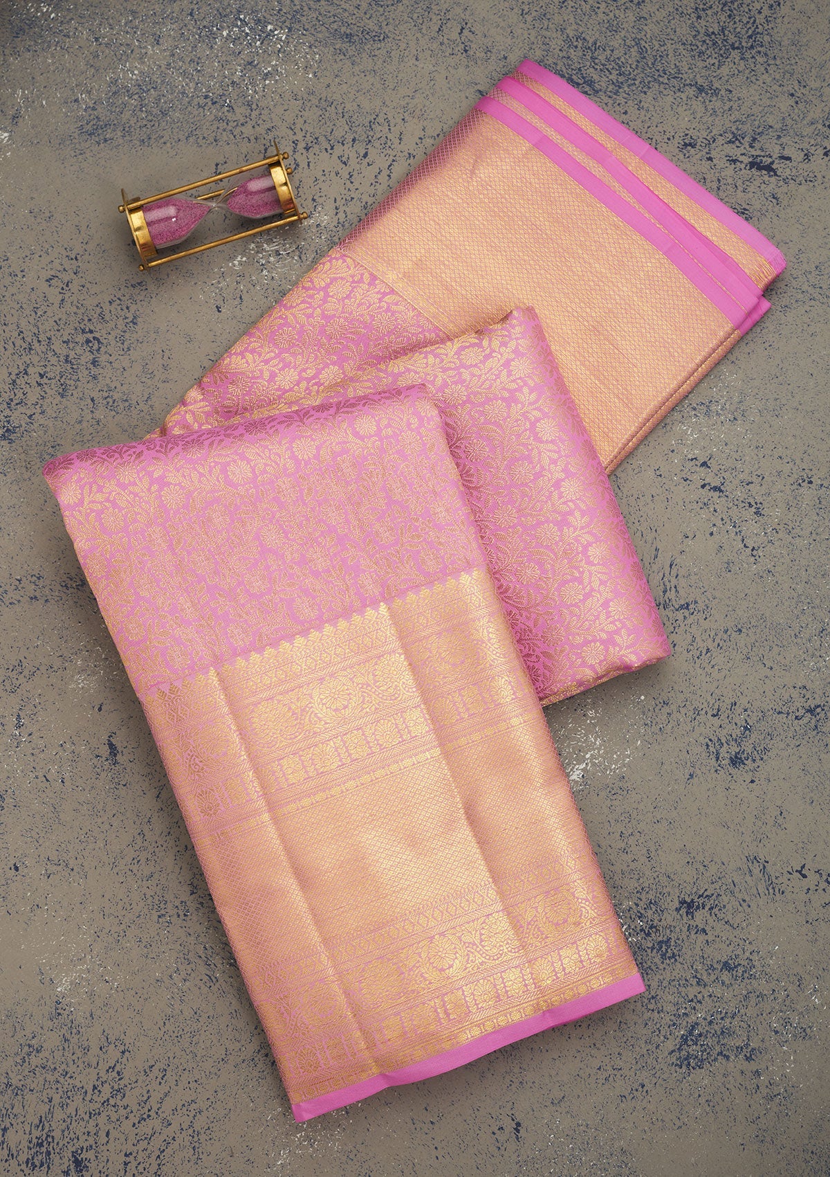 Lavender Zariwork Pure Silk Saree-Koskii