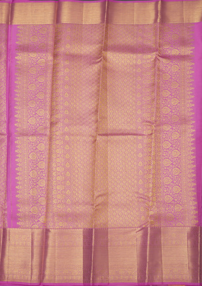 Lavender Zariwork Pure Silk Saree-Koskii