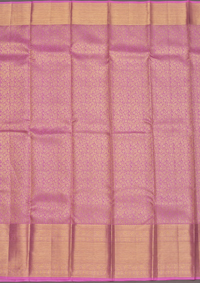 Lavender Zariwork Pure Silk Saree-Koskii