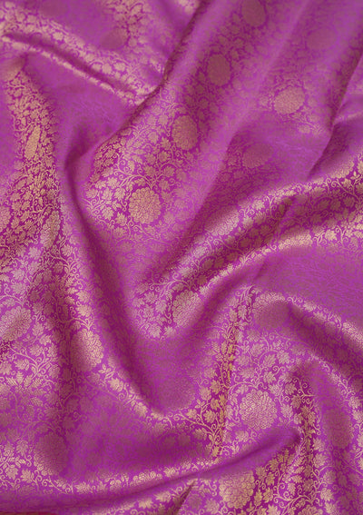 Lavender Zariwork Pure Silk Saree-Koskii