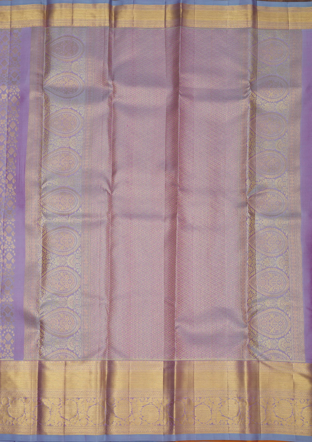 Lavender Zariwork Pure Silk Saree-Koskii