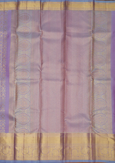 Lavender Zariwork Pure Silk Saree-Koskii