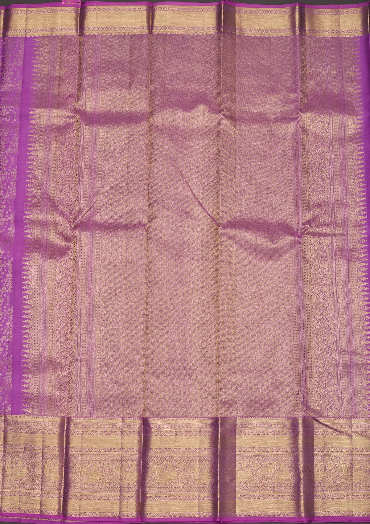 Lavender Zariwork Pure Silk Saree-Koskii