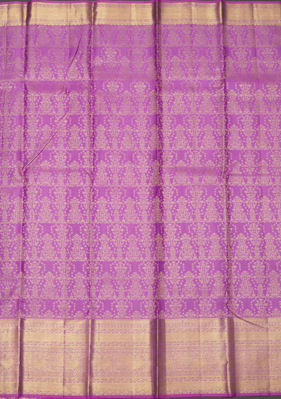 Lavender Zariwork Pure Silk Saree-Koskii