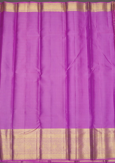 Lavender Zariwork Pure Silk Saree-Koskii