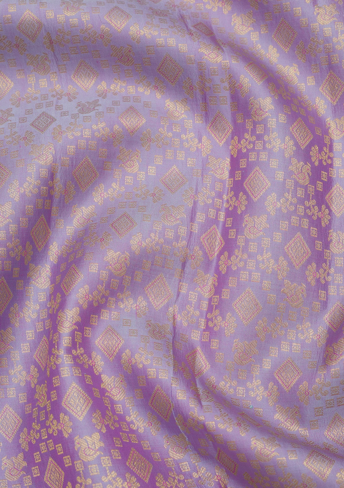 Lavender Zariwork Pure Silk Saree-Koskii