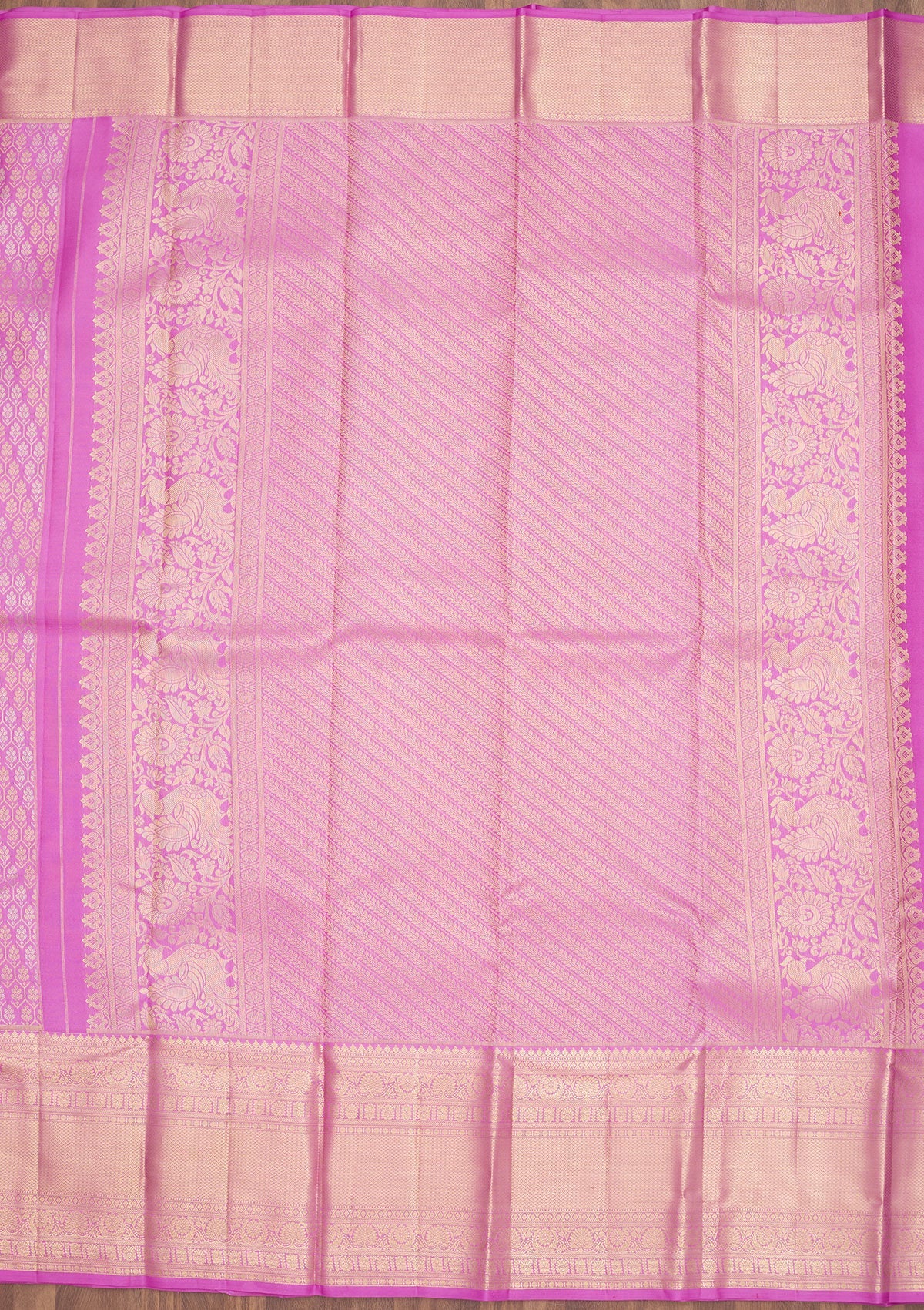 Lavender Zariwork Pure Silk Saree-Koskii