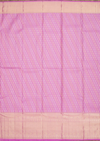 Lavender Zariwork Pure Silk Saree-Koskii