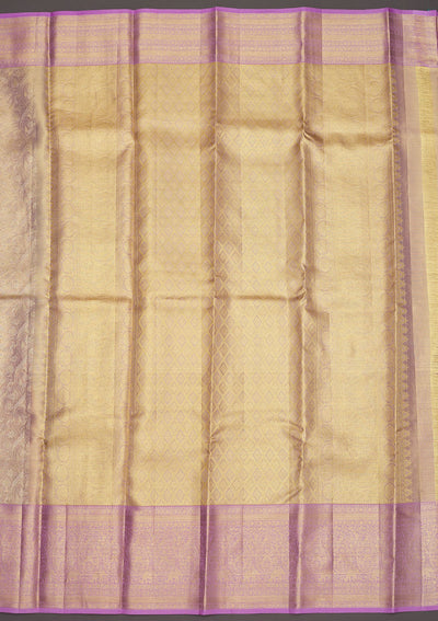 Lavender Zariwork Pure Silk Saree-Koskii