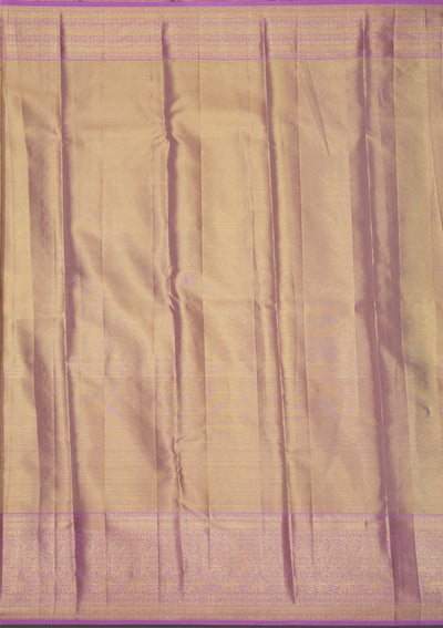 Lavender Zariwork Pure Silk Saree-Koskii