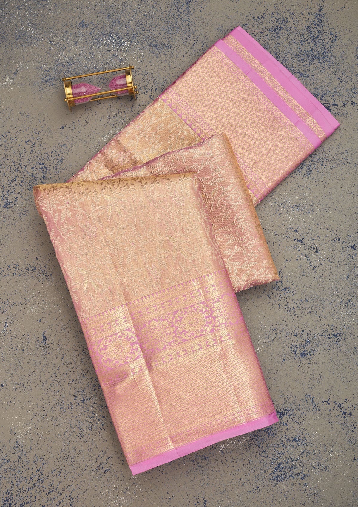 Lavender Zariwork Pure Silk Saree-Koskii