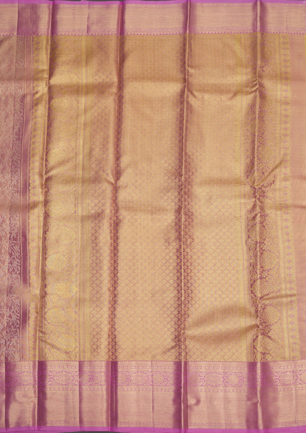 Lavender Zariwork Pure Silk Saree-Koskii