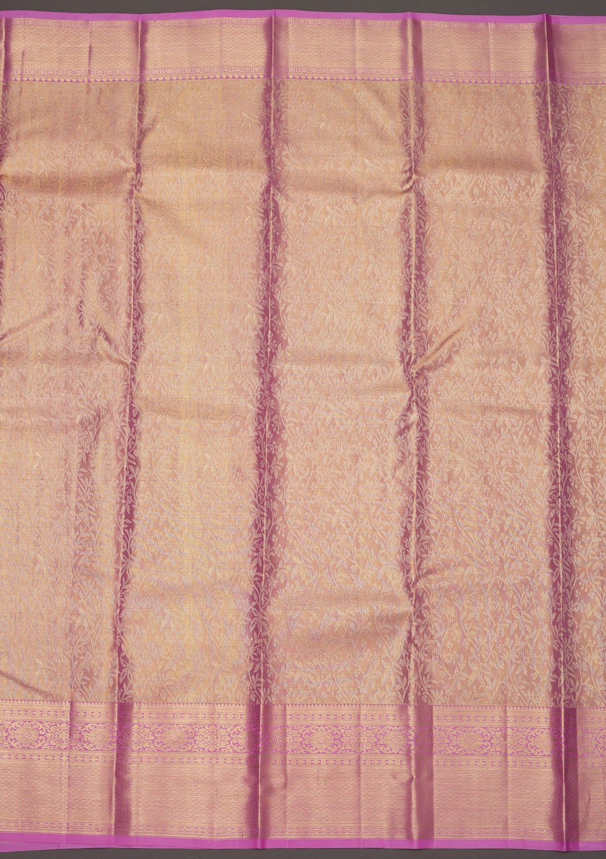 Lavender Zariwork Pure Silk Saree-Koskii