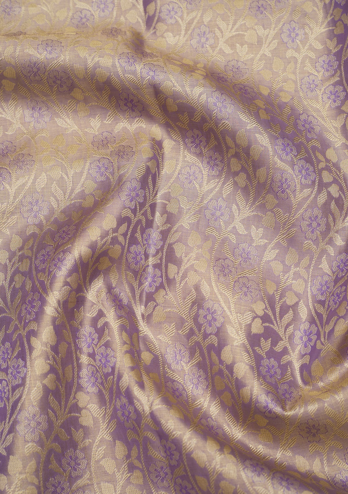 Lavender Zariwork Pure Silk Saree-Koskii