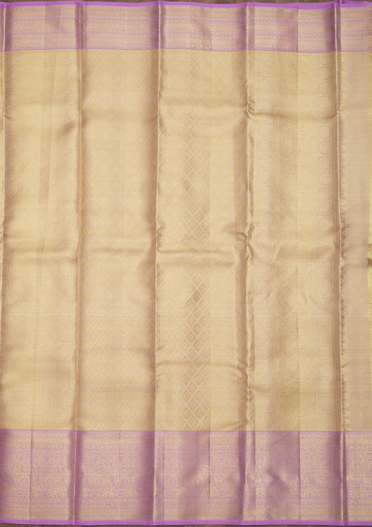 Lavender Zariwork Pure Silk Saree-Koskii