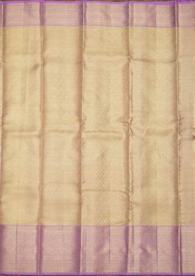 Lavender Zariwork Pure Silk Saree-Koskii