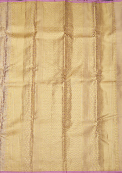 Lavender Zariwork Pure Silk Saree-Koskii