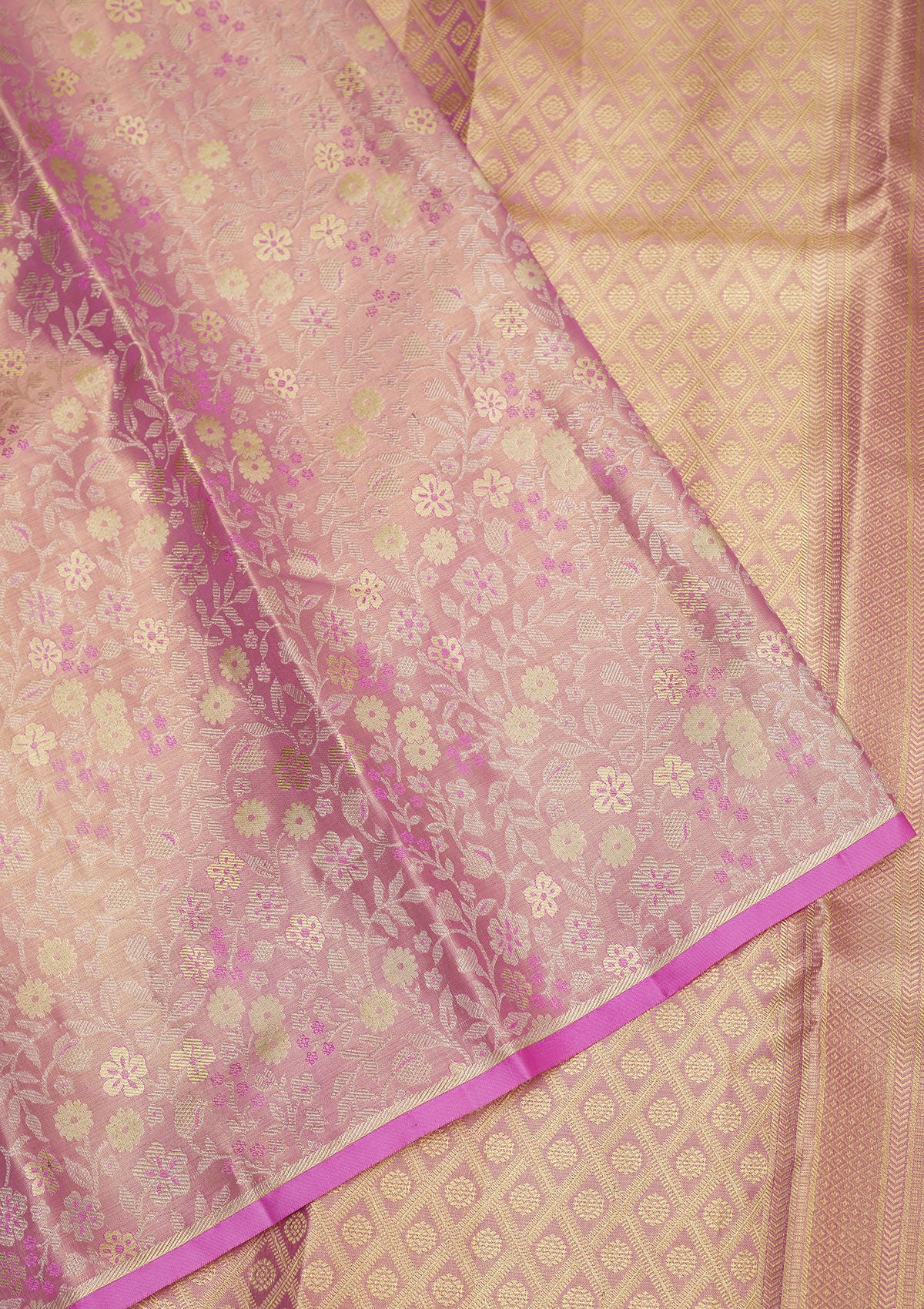 Lavender Zariwork Pure Silk Saree-Koskii