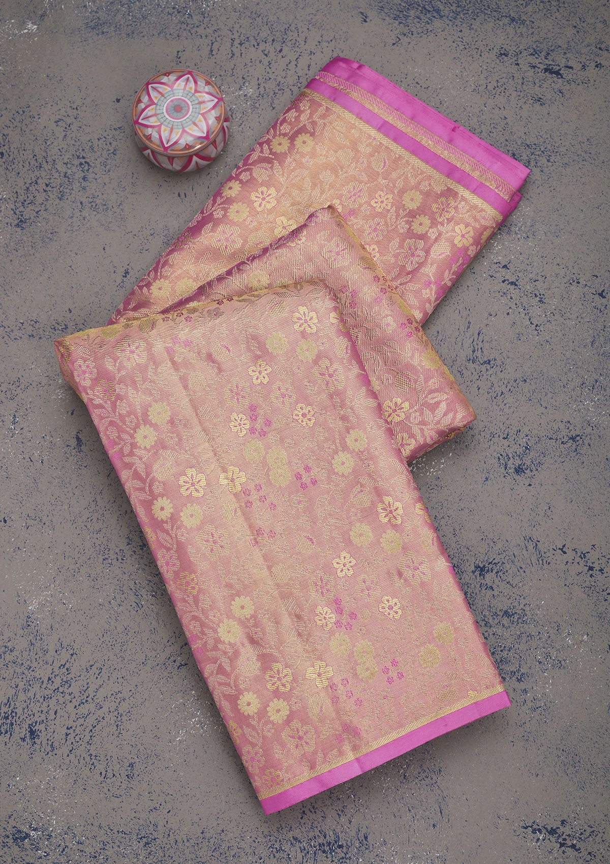 Lavender Zariwork Pure Silk Saree-Koskii