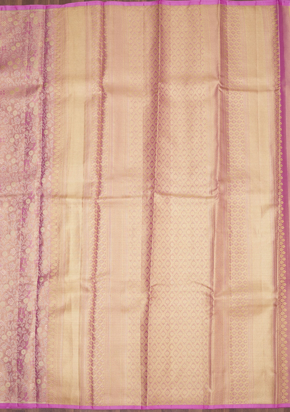 Lavender Zariwork Pure Silk Saree-Koskii