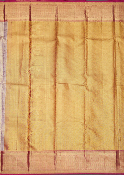 Lavender Zariwork Pure Silk Saree-Koskii