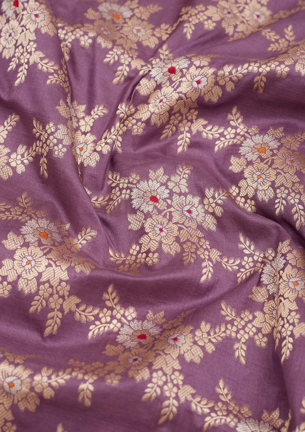 Lavender Zariwork Pure Silk Saree-Koskii