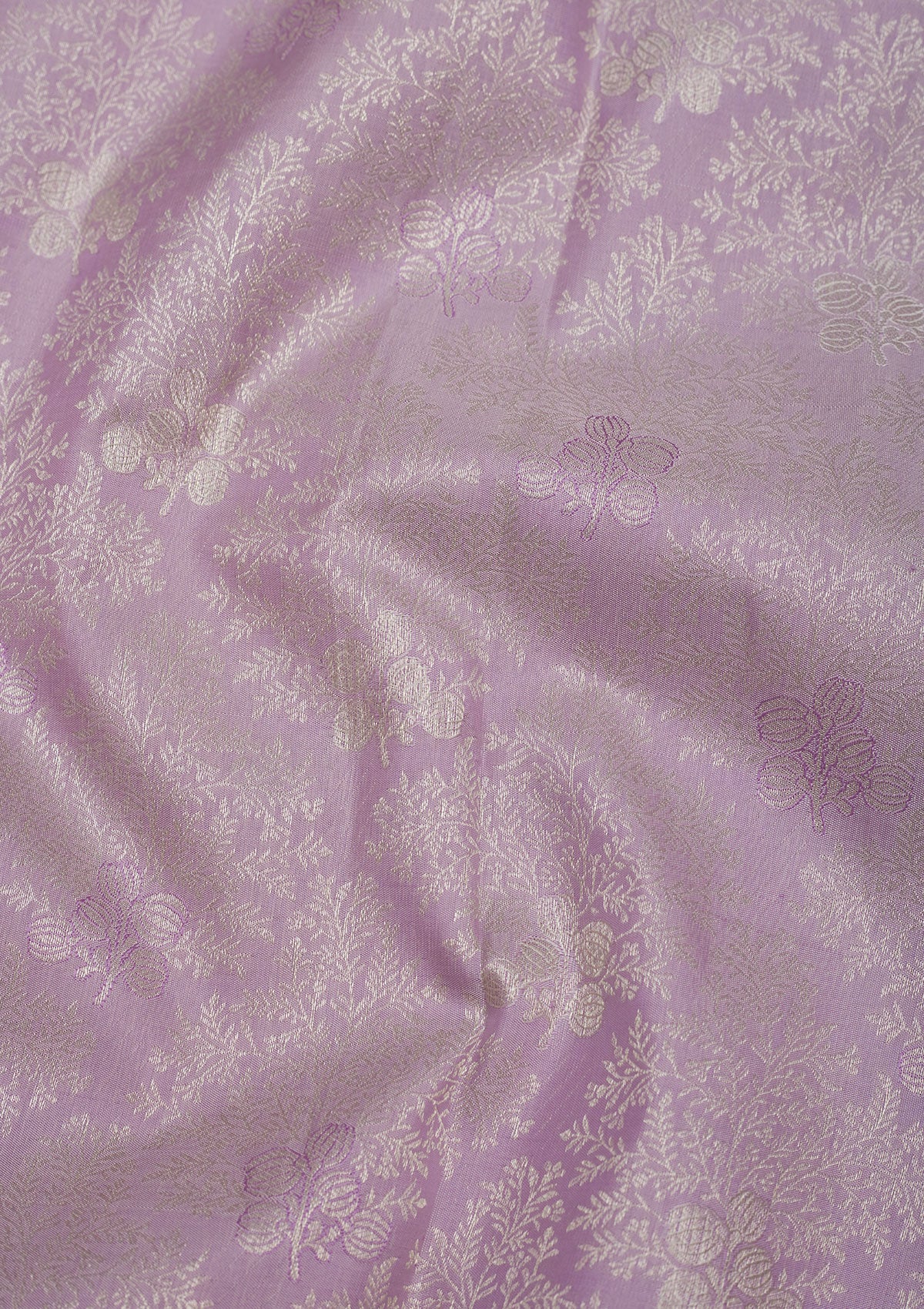 Lavender Zariwork Pure Silk Saree-Koskii