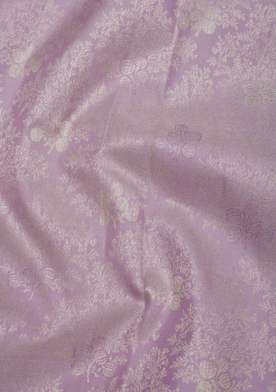 Lavender Zariwork Pure Silk Saree-Koskii