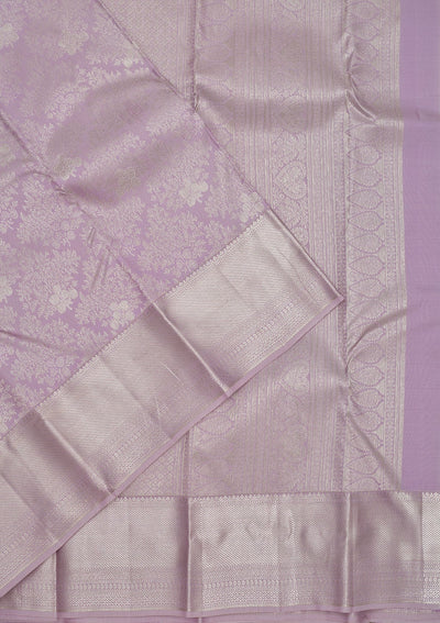 Lavender Zariwork Pure Silk Saree-Koskii
