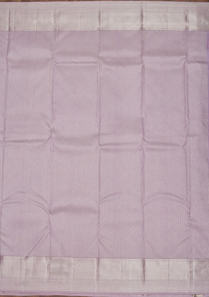 Lavender Zariwork Pure Silk Saree-Koskii