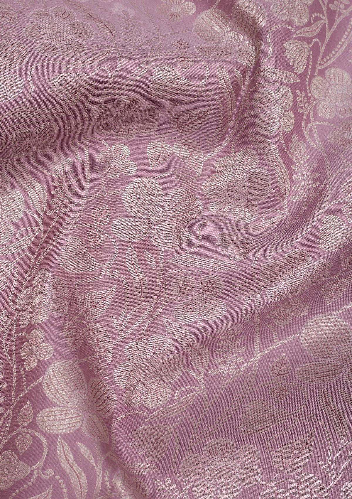 Lavender Zariwork Pure Silk Saree-Koskii