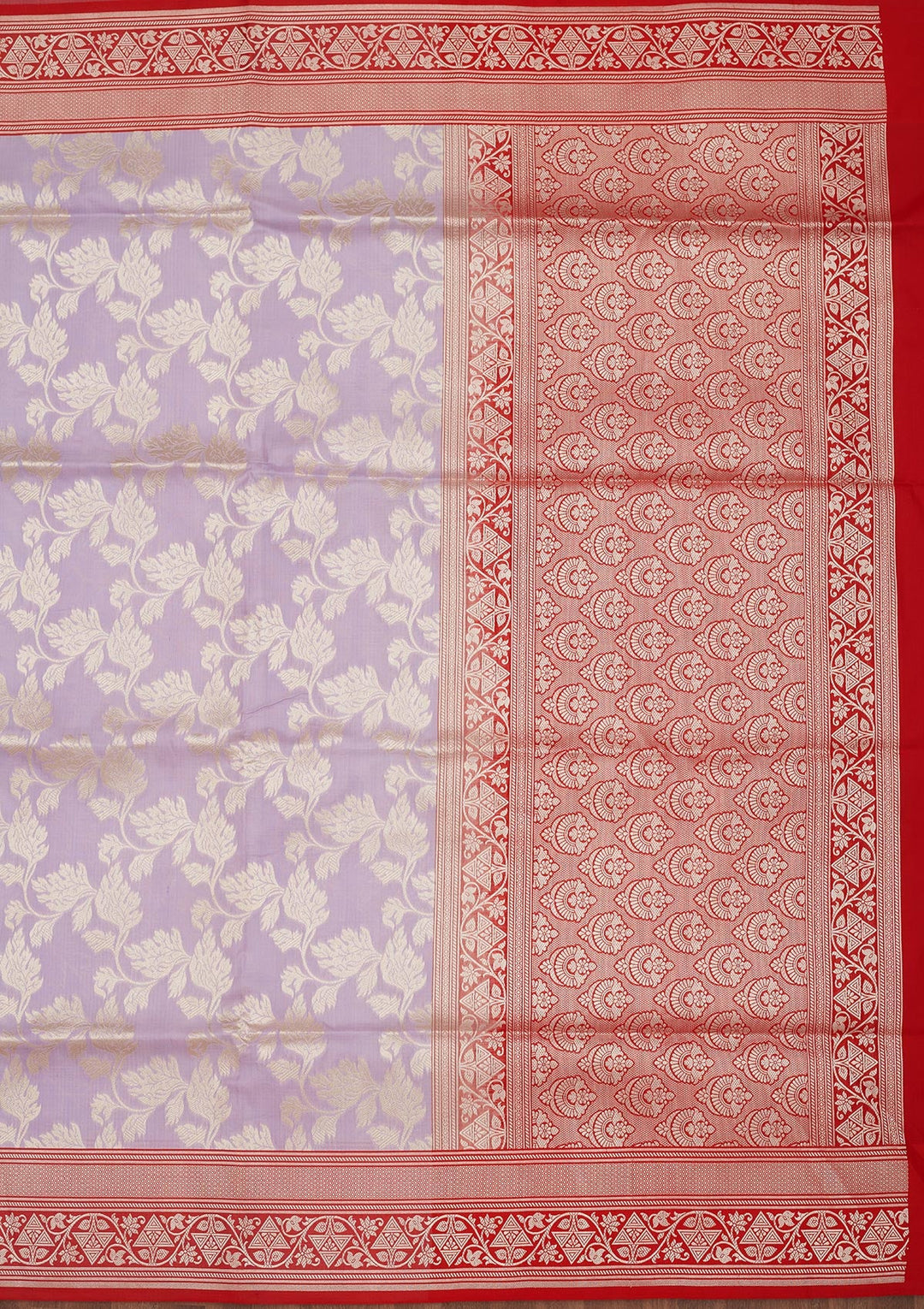 Lavender Zariwork Pure Silk Saree-Koskii