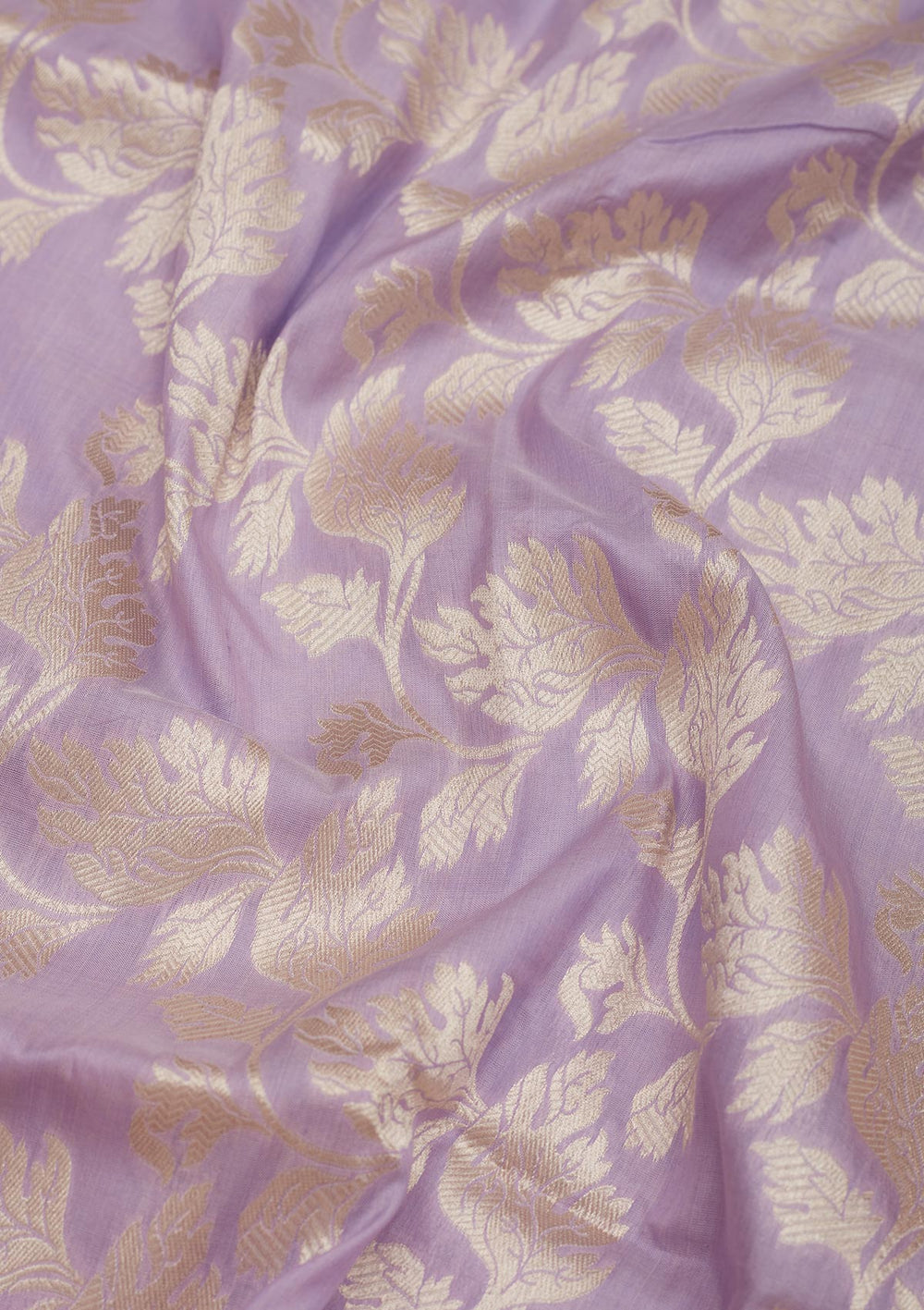Lavender Zariwork Pure Silk Saree-Koskii