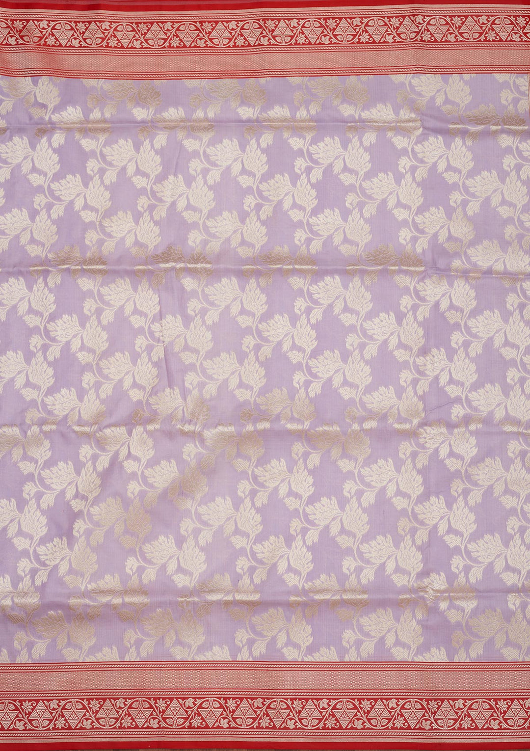 Lavender Zariwork Pure Silk Saree-Koskii