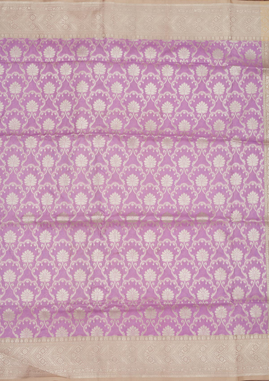Lavender Zariwork Pure Silk Saree-Koskii