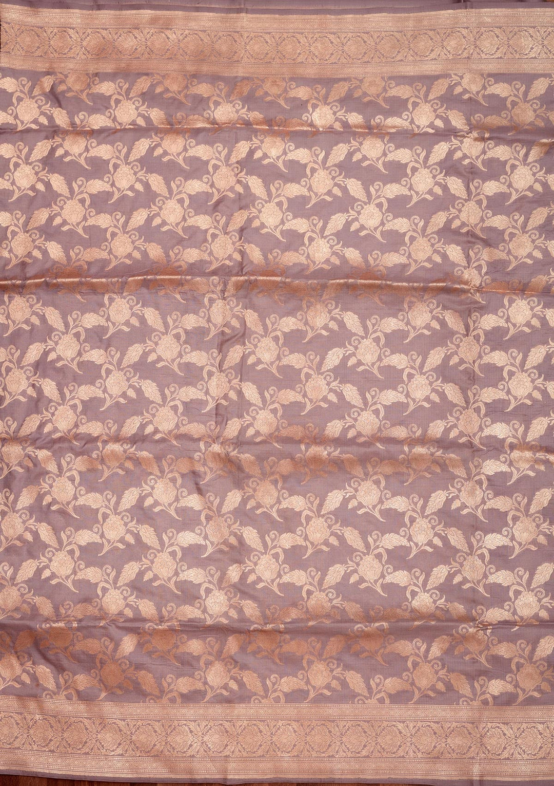 Lavender Zariwork Pure Silk Saree-Koskii