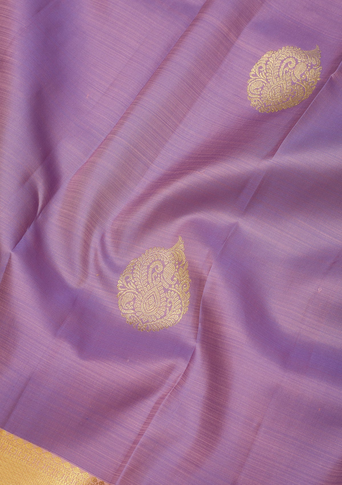 Lavender Zariwork Pure Silk Saree-Koskii