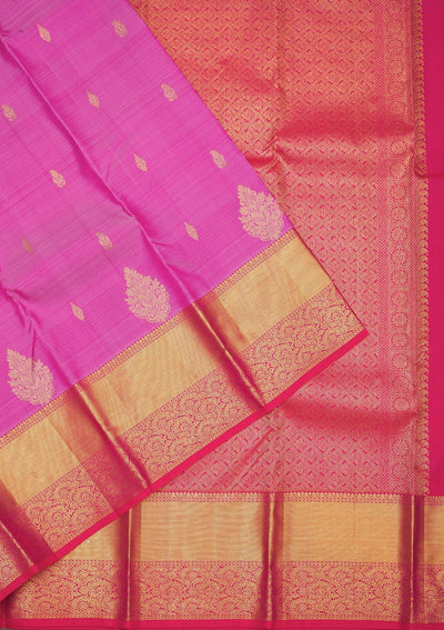 Lavender Zariwork Pure Silk Saree-Koskii