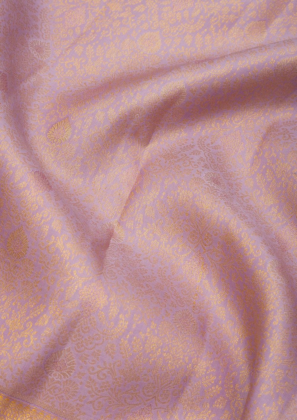 Lavender Zariwork Pure Silk Saree-Koskii