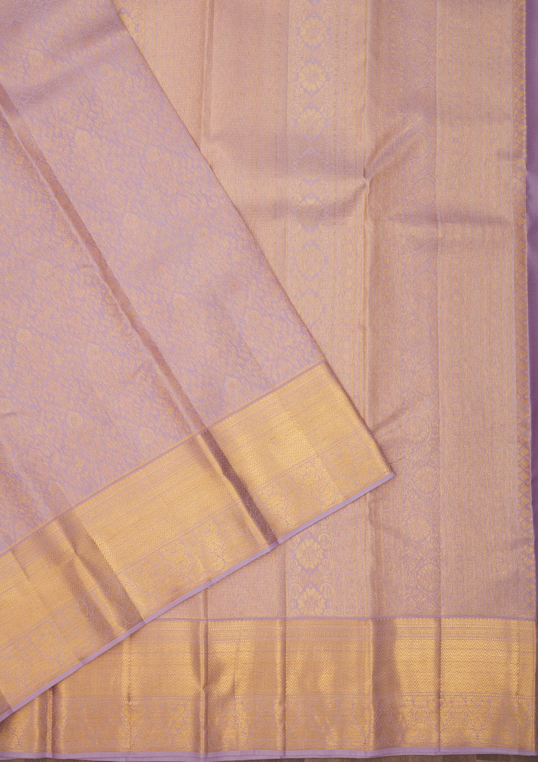 Lavender Zariwork Pure Silk Saree-Koskii