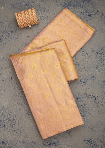 Lavender Zariwork Pure Silk Saree-Koskii