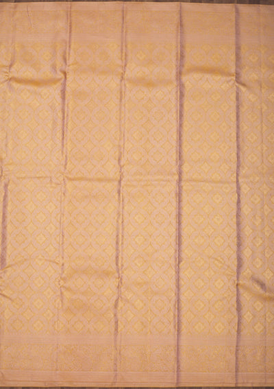 Lavender Zariwork Pure Silk Saree-Koskii