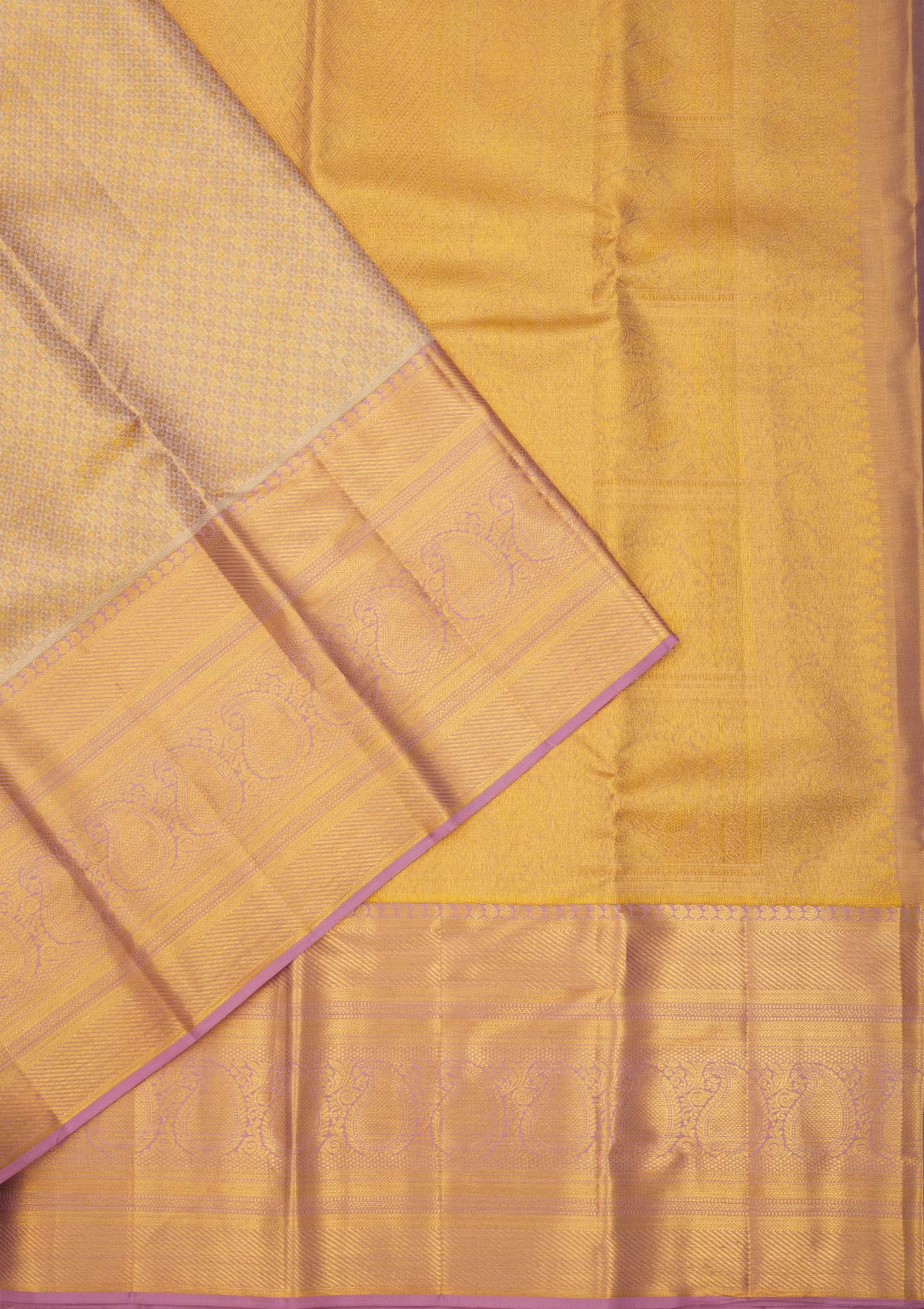 Lavender Zariwork Pure Silk Saree-Koskii