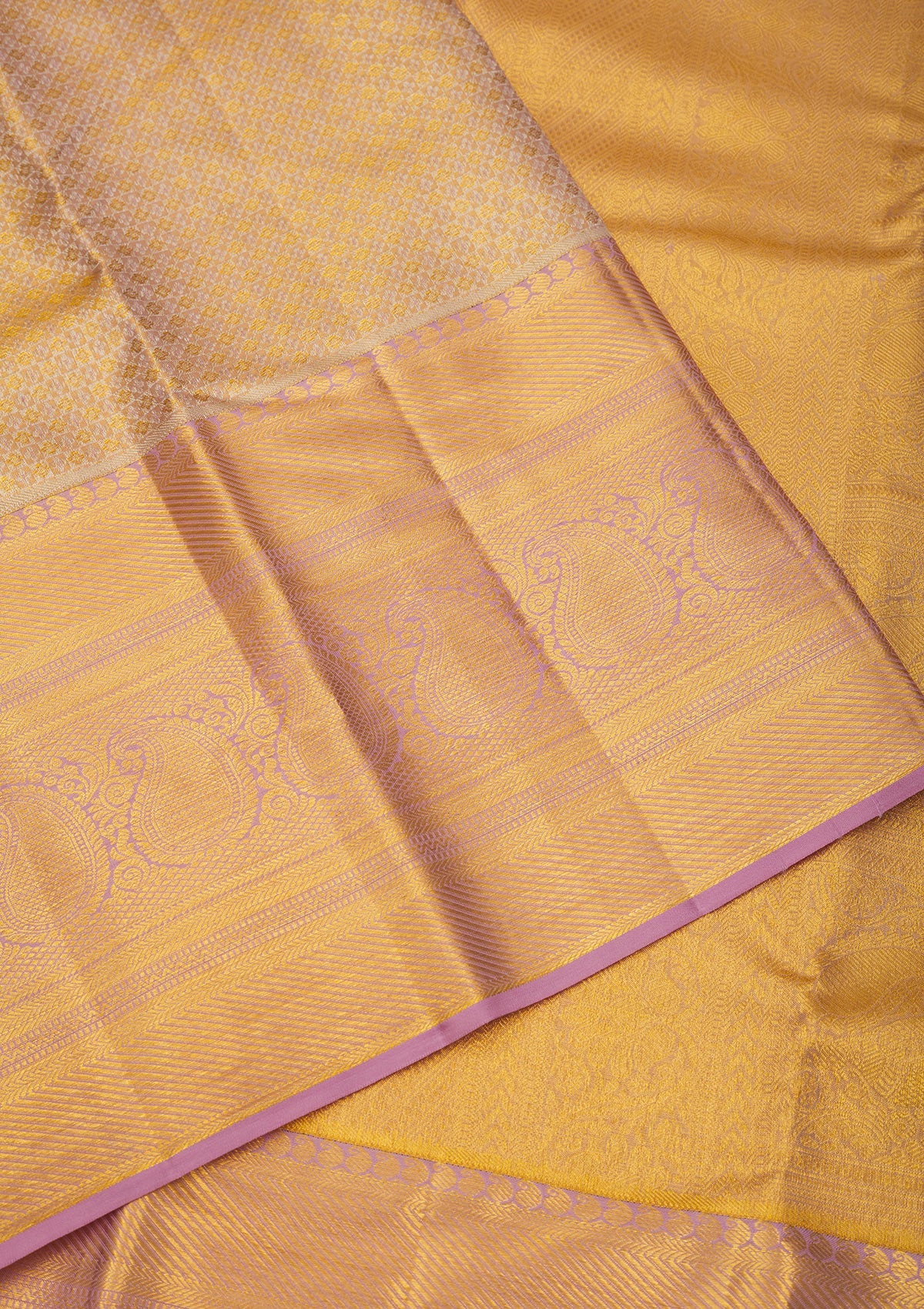 Lavender Zariwork Pure Silk Saree-Koskii