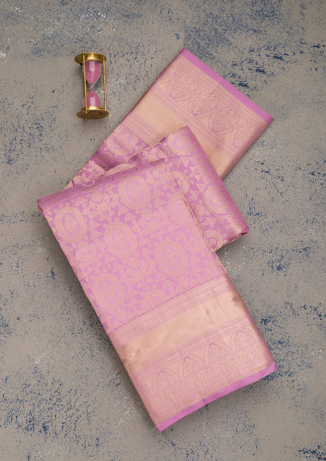 Lavender Zariwork Pure Silk Saree-Koskii