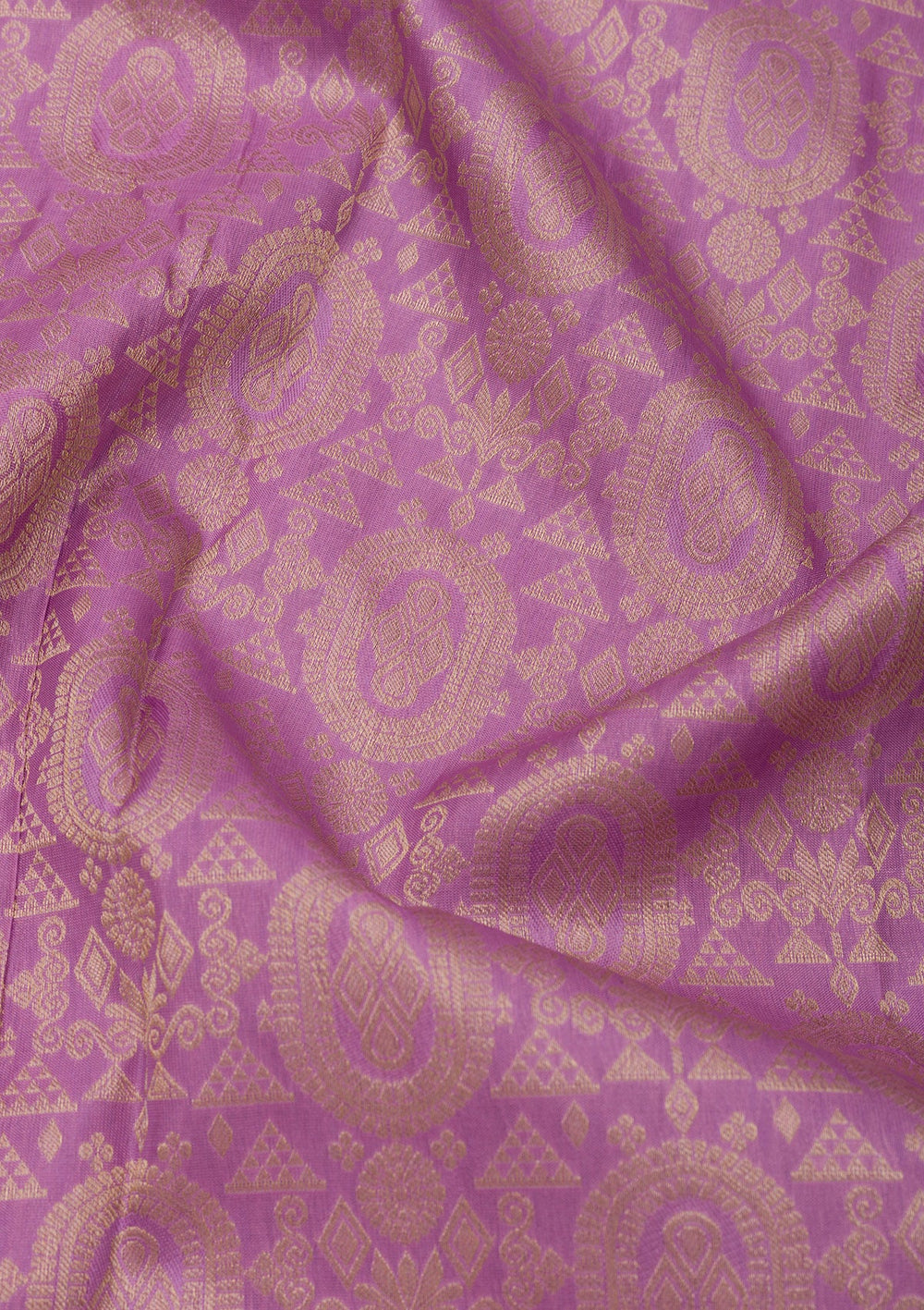 Lavender Zariwork Pure Silk Saree-Koskii